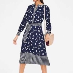 Boden Eva Blossom navy floral dress